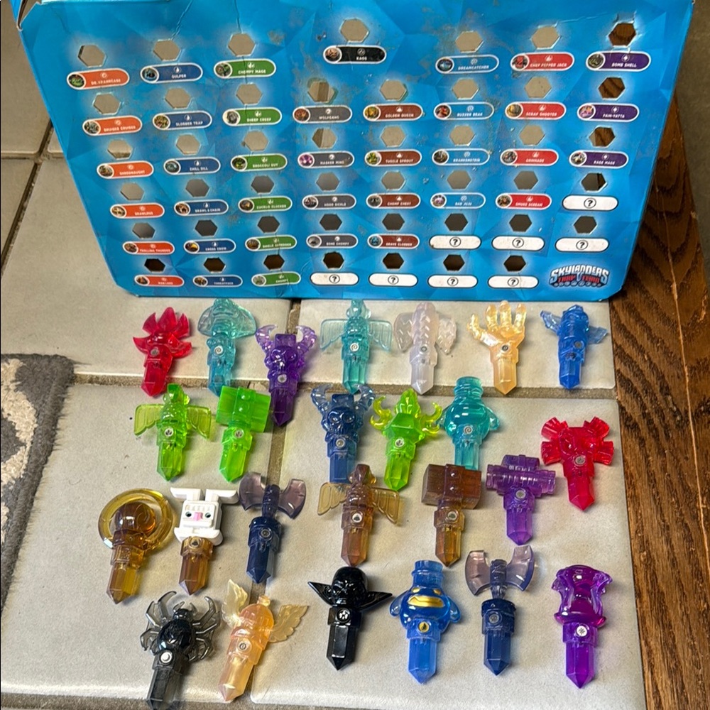 Red and Blue Action Figures Playset for Video Game